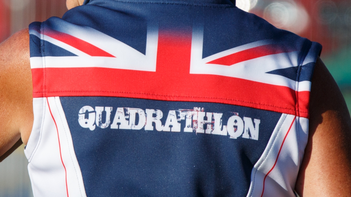 British  Quadrathlon gilet rear view